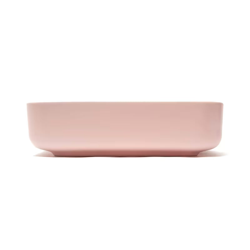 SAT Infinitio ceramiczna umywalka nablatowa 50x39 cm w matowym różu, bez przelewu.