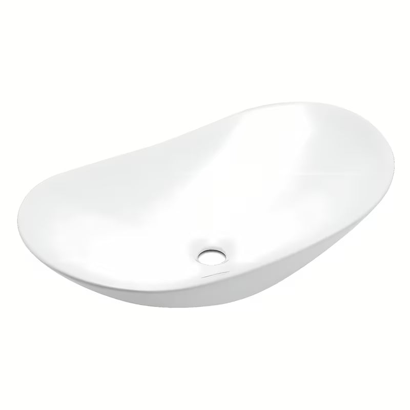 Biała ceramiczna umywalka nablatowa SAT Infinitio 61,5 x 36 cm bez przelewu