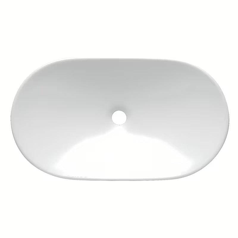 Biała ceramiczna umywalka nablatowa SAT Infinitio 61,5 x 36 cm bez przelewu