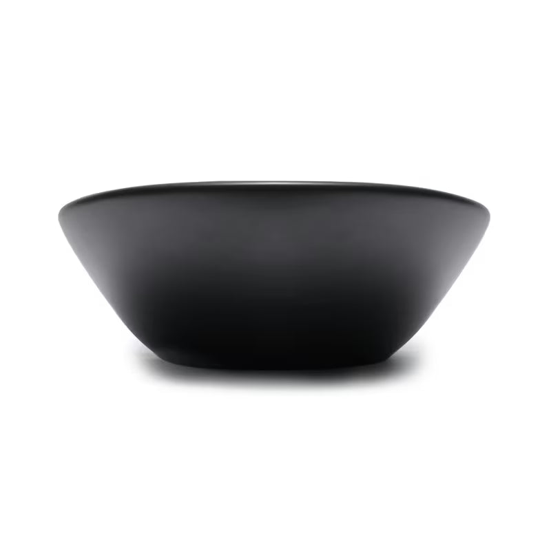 Matowoczarna ceramiczna umywalka nablatowa SAT Infinitio bez przelewu 61,5x36 cm