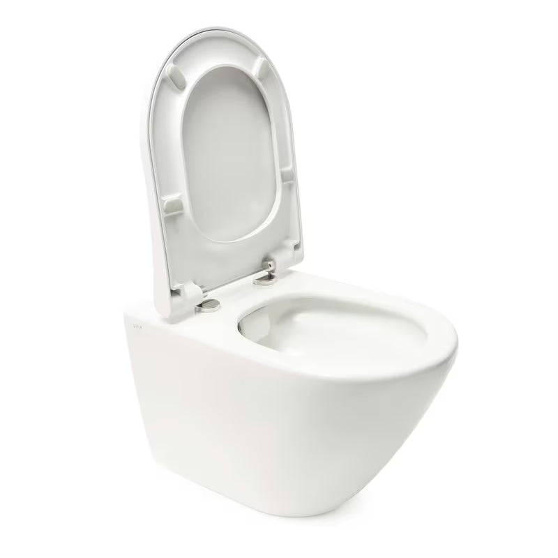 Zestaw WC podtynkowy vitra Integra z modułem instalacyjnym, spłuczką SAT i deską soft Close w kolorze białym.