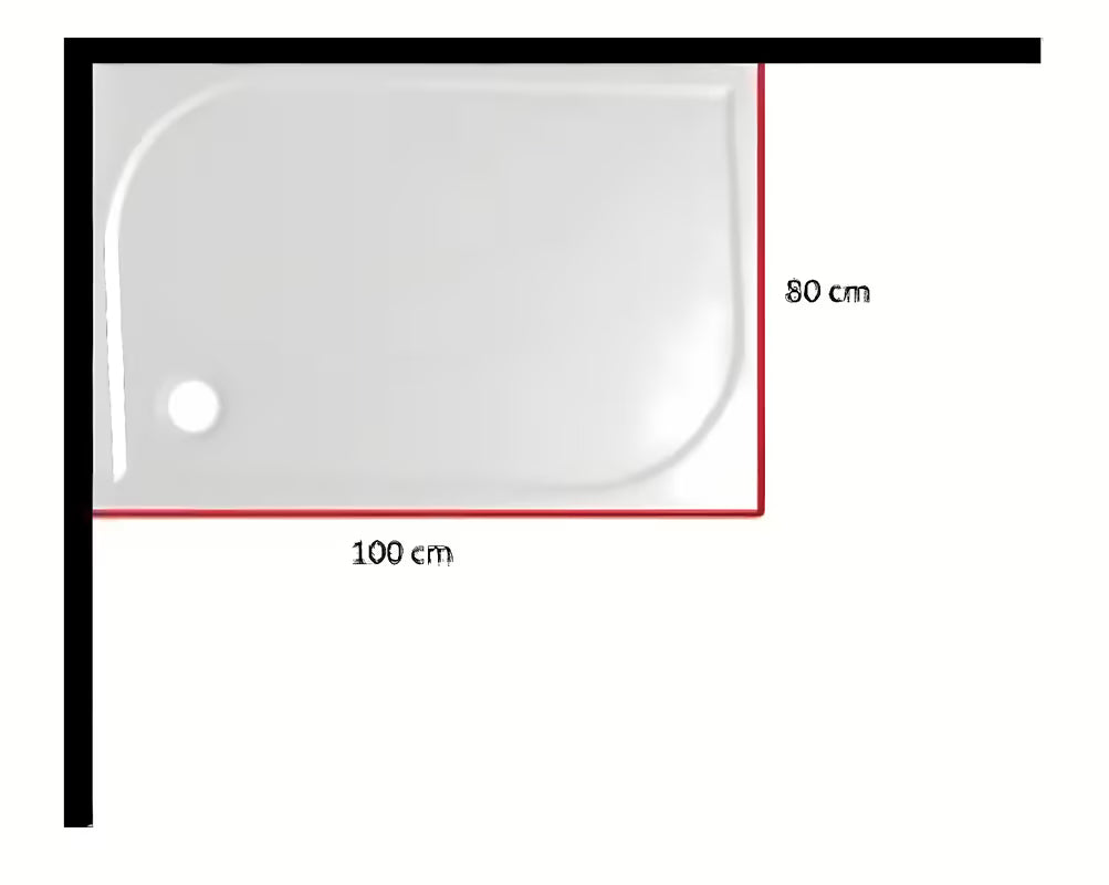 Biały prawy panel do brodzika SAT pro brodzika z lanego marmuru