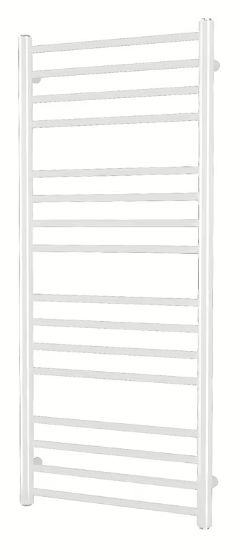 Biały kombinowany grzejnik łazienkowy SAT Paul 50x114 cm z podłączeniem bocznym na rozstaw.