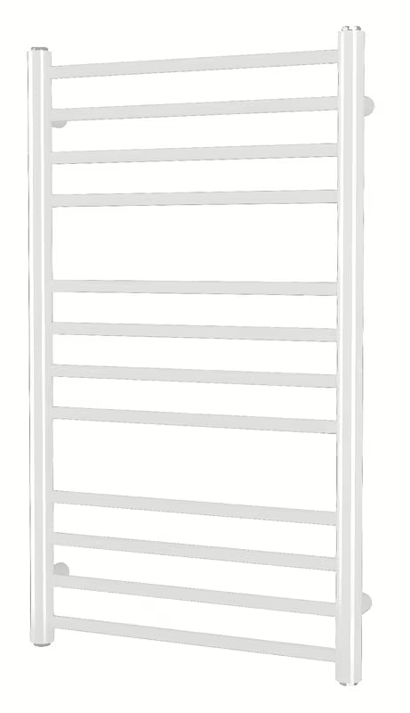 Biały kombinowany grzejnik łazienkowy SAT Paul 84x50 cm z podłączeniem bocznym na rozstaw