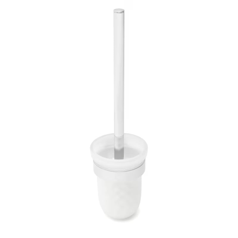 Ścienna SZCZOTKA do Wc SAT Project w chromie z mlecznym szkłem