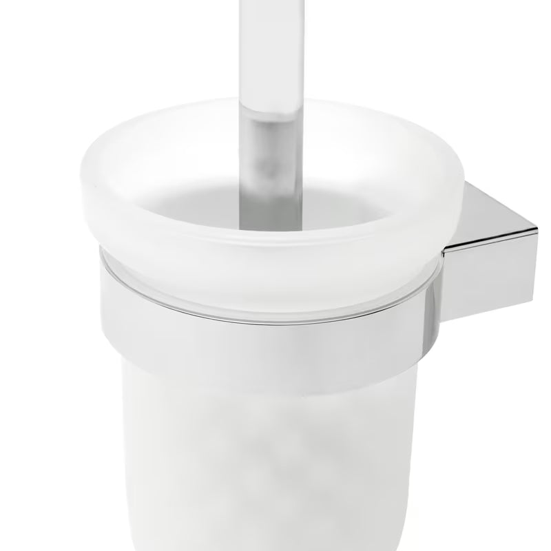 Ścienna SZCZOTKA do Wc SAT Project w chromie z mlecznym szkłem