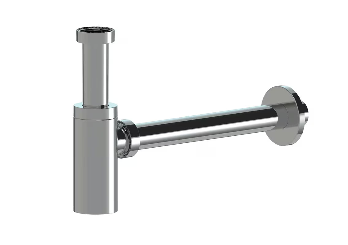 SAT Project syfon umywalkowy z tworzywa w wykończeniu chrom pro przyłącze 5/4" i odpływ 32 mm.