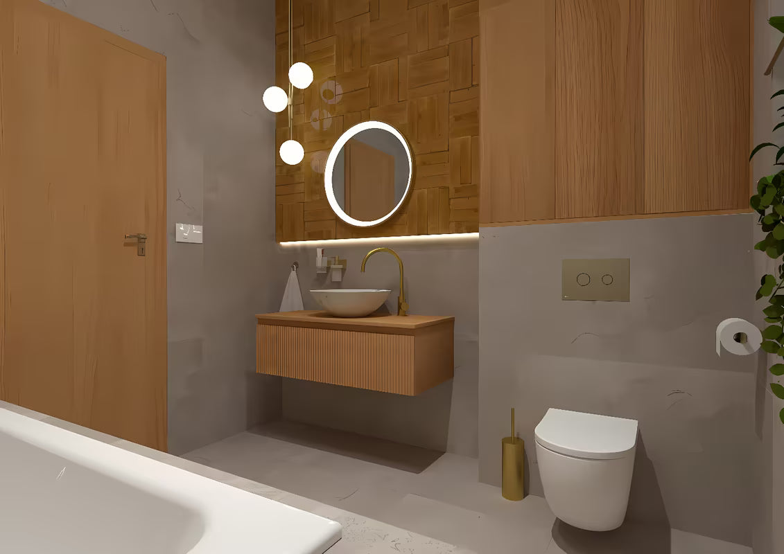 Umywalka nablatowa SAT Purity z białego marmuru o wymiarach 43x43 cm bez przelewu