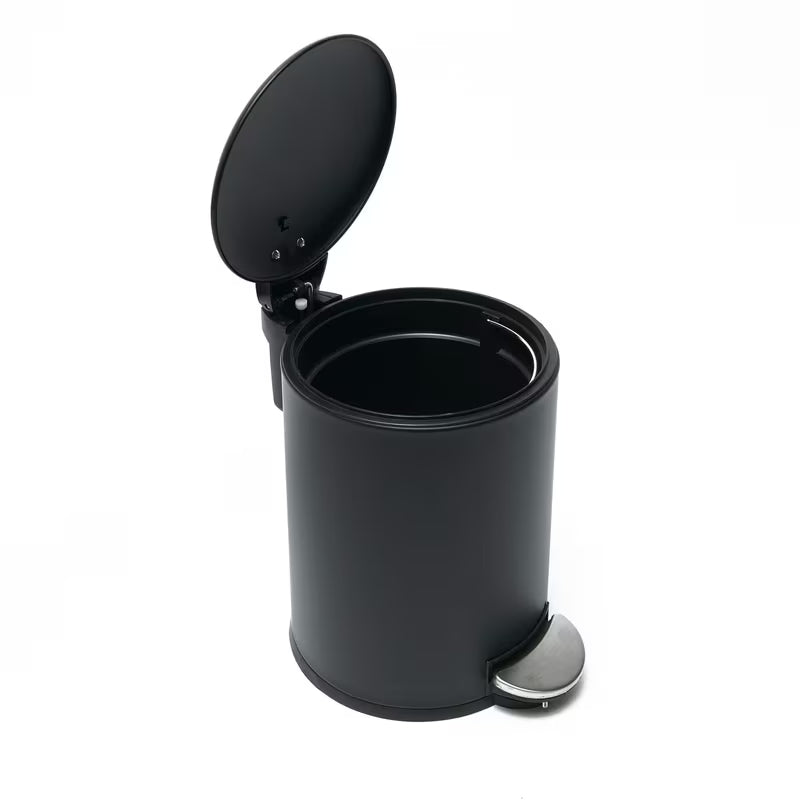 Wolnostojący kosz na śmieci SAT w matowej czerni o pojemności 3 l
