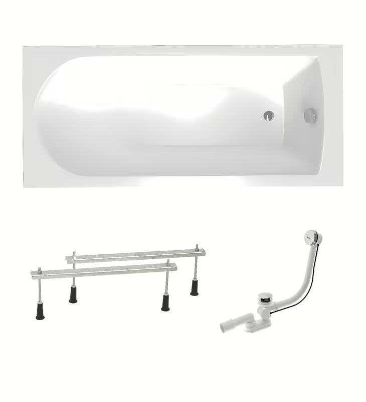 Prostokątna wanna akrylowa SAT Savero Plus 170 x 75 cm pro w wersji lewej i prawej