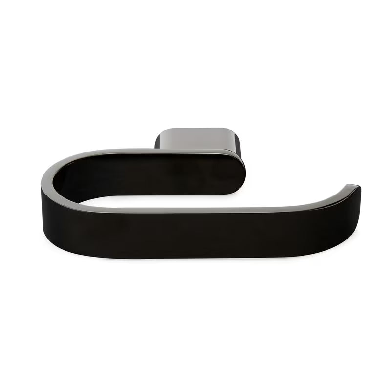 Ścienny uchwyt na papier toaletowy SAT Simply R PVD w wykończeniu gun metal o eleganckim designie.