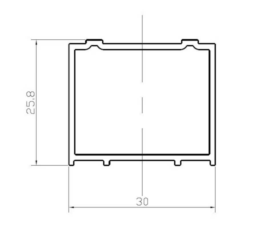 Profil poszerzający SAT SK Chrome pro do wyrównania otworu montażowego i poszerzenia o 25 mm.