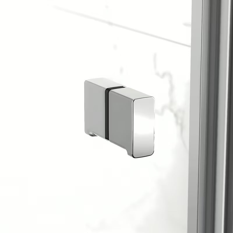 Kabina prysznicowa prostokątna SAT Sk 100x90 cm w błyszczącym chromie, z przezroczystym szkłem i drzwiami składanymi