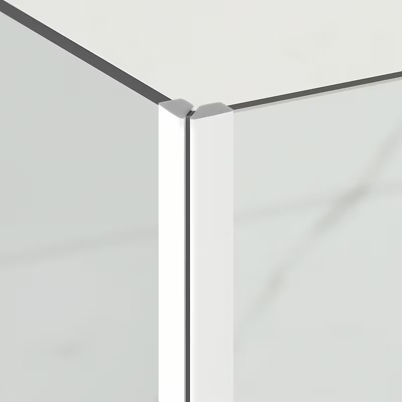 Prostokątny bezramowy kabina prysznicowa SAT TGD New 120x100 cm w kolorze biały mat z przezroczystym szkłem