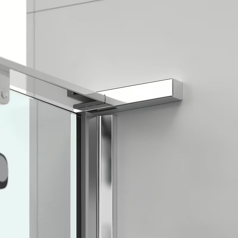 Prostokątny bezramowy kabina prysznicowa SAT Tgd New 90x80 cm w kolorze chrom z przezroczystym szkłem