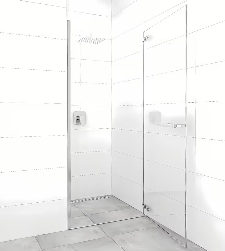 Drzwi prysznicowe wnękowe SAT Tgd New 80 cm w błyszczącym chromie z przezroczystym szkłem