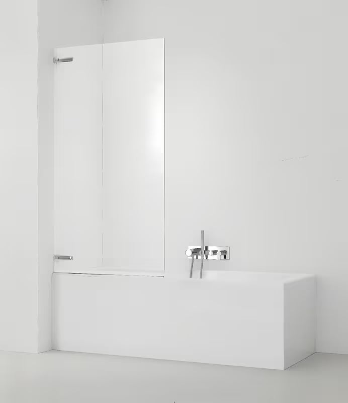 Parawan nawannowy SAT Tgd New 150x80 cm z przezroczystym szkłem i profilem w błyszczącym chromie