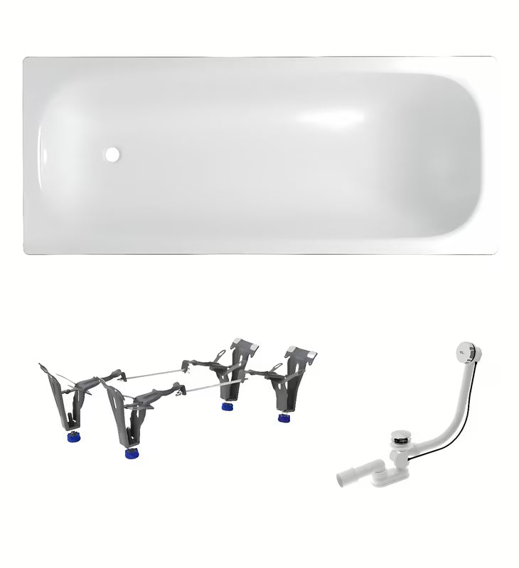 Wanna prostokątna SAT Vivien 170x70 cm ze stali emaliowanej pro w wersji lewej i prawej