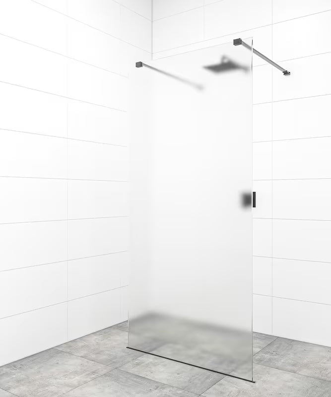 SAT Walk-in ścianka prysznicowa Walk‑in- 100 cm w czarnym wykończeniu z transparentnym szkłem bezpiecznym