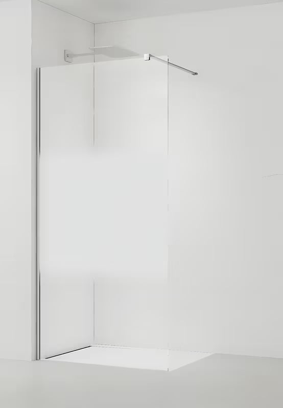 SAT Walk-in ścianka prysznicowa Walk‑in- 110 cm w chromie, ze szkłem transparentnym i pasem intymnym