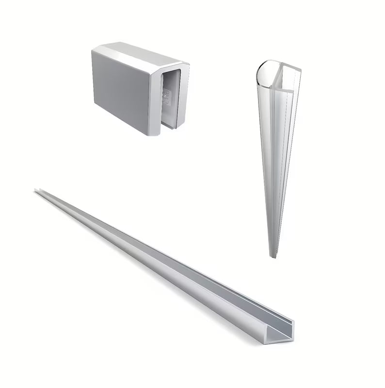 SAT Walk-in ścianka prysznicowa Walk‑in- 140 cm z przezroczystego szkła bezpiecznego z chromowanym wspornikiem stabilizującym