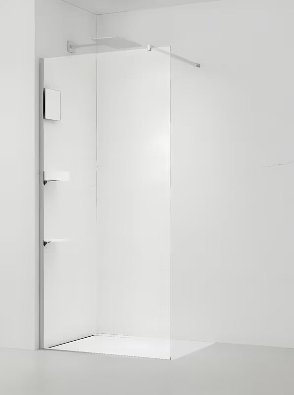 Walk-in ścianka prysznicowa SAT Walk-in z przezroczystym szkłem 8 mm i chromowanym profilem