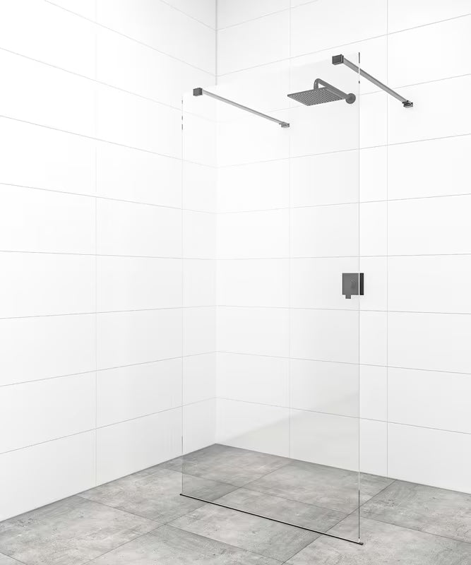 SAT Walk-in ścianka prysznicowa Walk‑in- 140 cm w kolorze czarnym z przezroczystym szkłem bezpiecznym