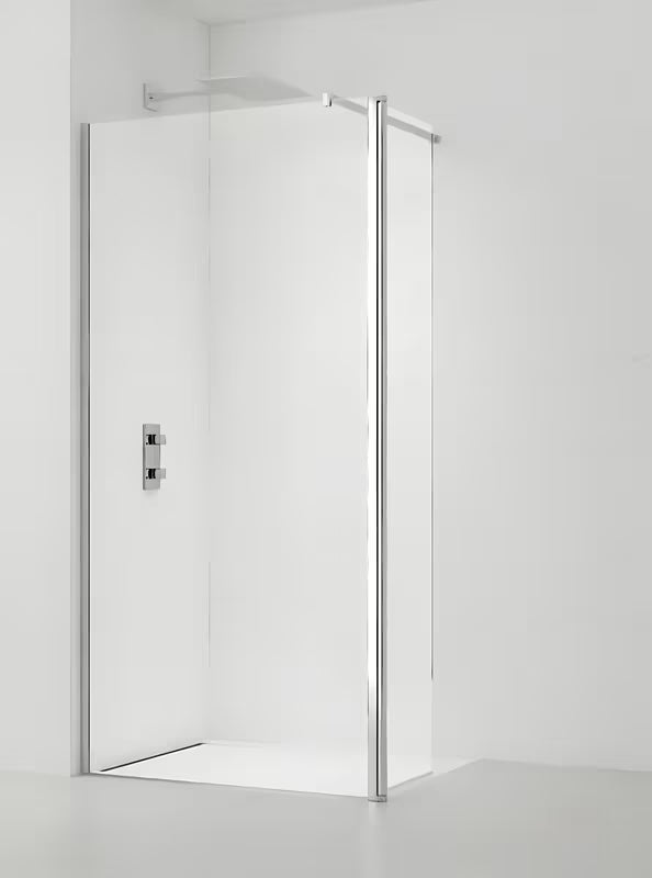 Ścianka prysznicowa SAT Walk-in 60x200 cm z przezroczystym szkłem 8 mm i profilami w połyskującym chromie