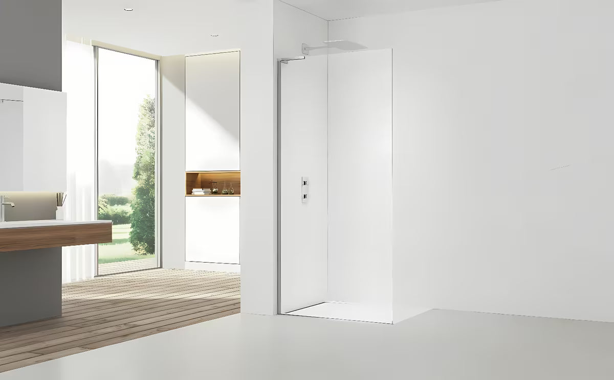 Walk-in parawan nawannowy SAT Walk-in 70 cm w chromie, z przezroczystym szkłem bezpiecznym i powłoką EasyClean