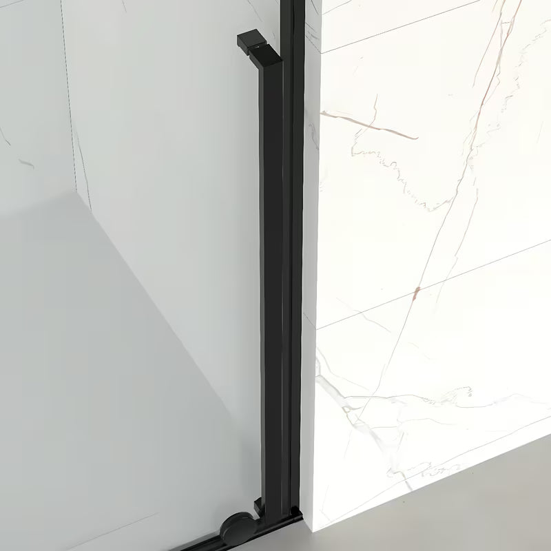 Ścianka prysznicowa Walk‑in- SAT Walk-In Xmotion 110x90 cm w kolorze czarnym z przezroczystym szkłem