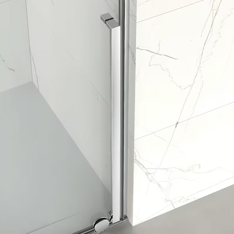 Ścianka prysznicowa walk‑in- SAT Xmotion 120 cm w chromie, ze szkłem transparentnym i systemem przesuwnym