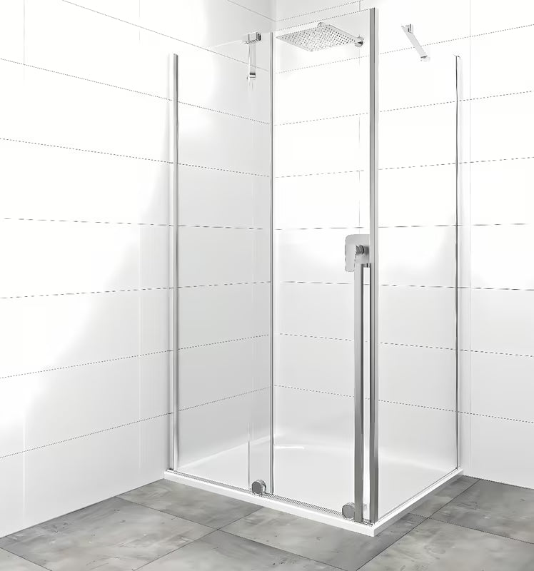 Kabina prysznicowa SAT Xmotion 140x80 cm z przezroczystym szkłem i wykończeniem w błyszczącym chromie