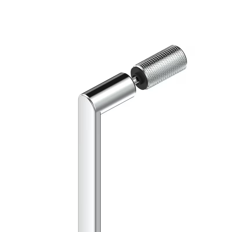 Kabina prysznicowa SAT Walk-In Xmotion 120x110 cm z drzwiami przesuwnymi, przezroczystym szkłem i połyskującym chromem.