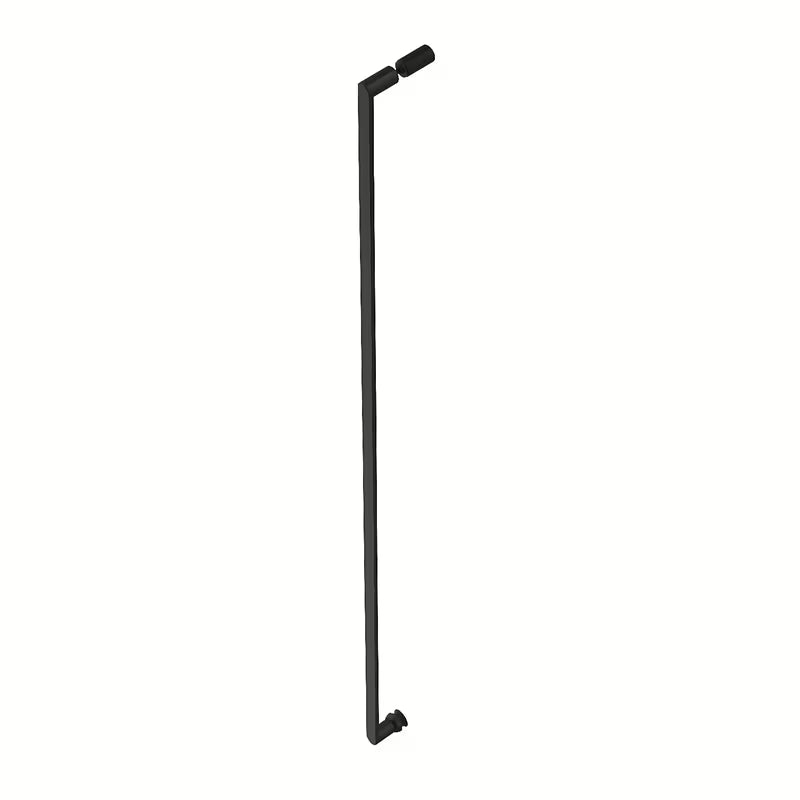 Kabina prysznicowa SAT Walk-In Xmotion 120x80 cm w kolorze czarnym, z drzwiami przesuwnymi i przezroczystym szkłem.