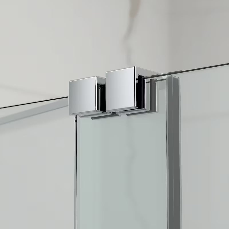 Parawan nawannowy SAT Walk-In Xmotion 150 cm w wykończeniu chrom z elementem przesuwnym i powłoką Easy Clean