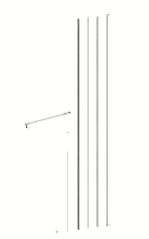 SAT Walk-In Xmotion zestaw pro do montażu ścianki bocznej pro walk-in w kolorze białym
