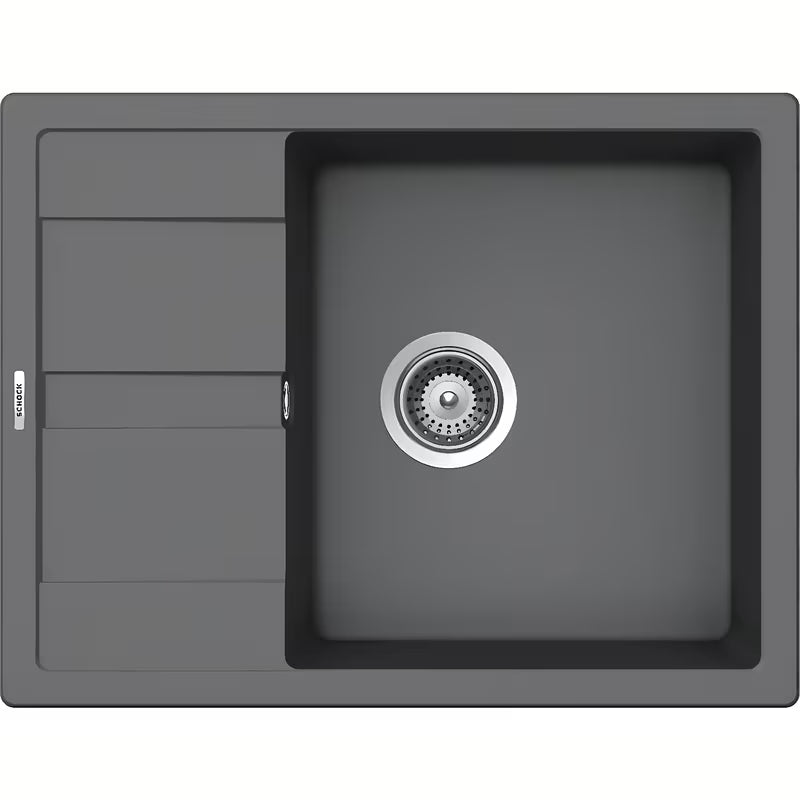 Granitowy zlewozmywak Schock Manhattan D100 z ociekaczem w kolorze croma, 65x50 cm.