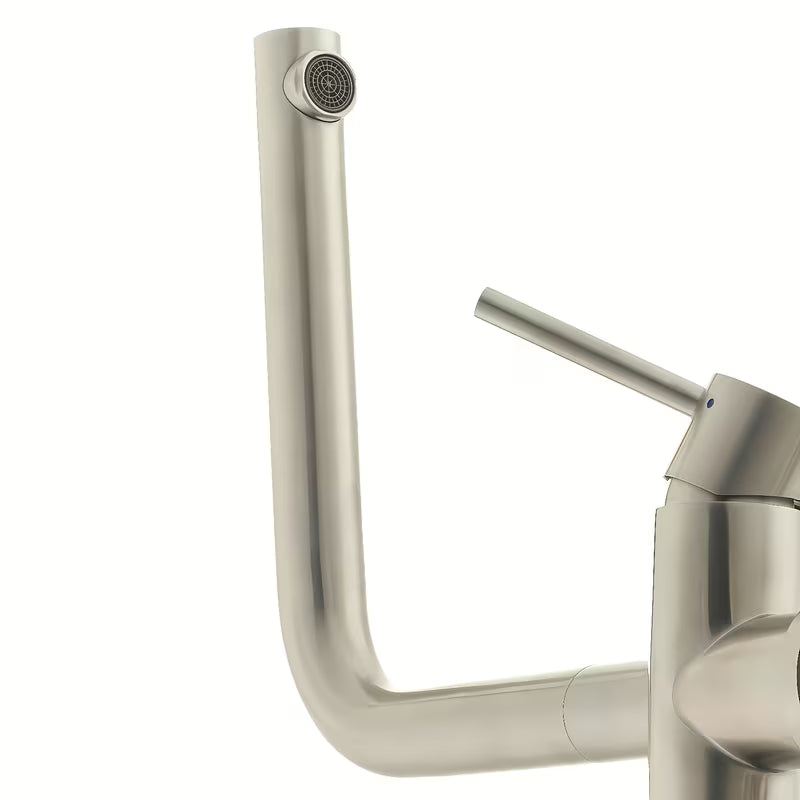 Nierdzewna bateria zlewozmywakowa SIKO Steel z obrotowym ramieniem w matowym wykończeniu supersteel