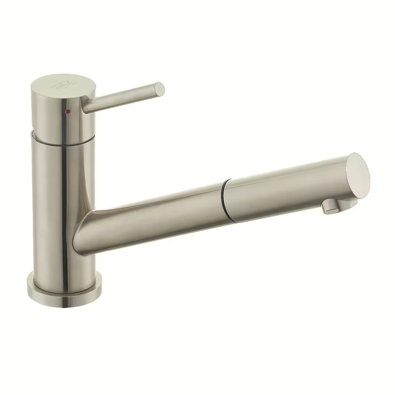 Nierdzewna bateria zlewozmywakowa SIKO Steel z wyciąganą wylewką w wykończeniu supersteel