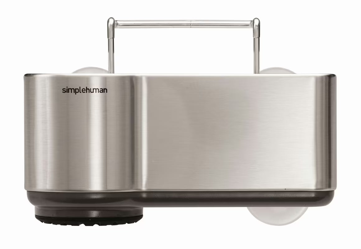 Uchwyt na gąbkę Simplehuman Sink caddies ze szczotkowanej stali nierdzewnej z uchwytem i przyssawkami