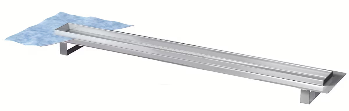 Stalowy odpływ liniowy Tece Drainline 120 cm pro nowoczesny kabina prysznicowa