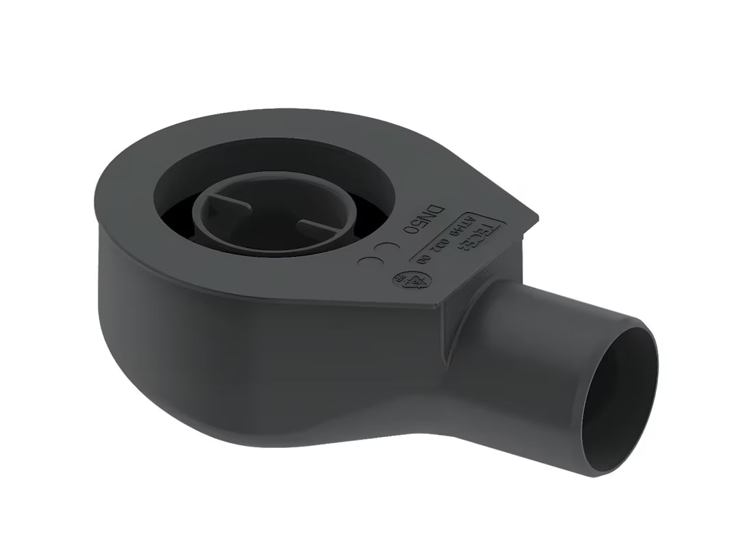 Obniżony syfon Tece Drainline pro odpływ liniowy z odpływem bocznym DN 50