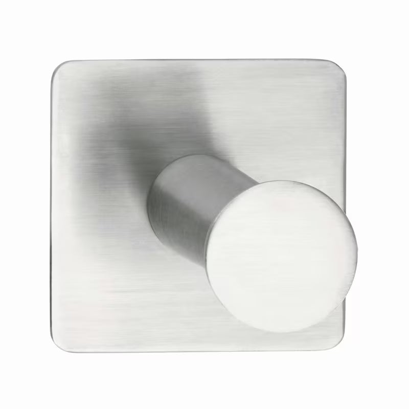 Haczyk Tesa powerbutton Classic ze szczotkowanej stali nierdzewnej pro z montażem bez wiercenia.