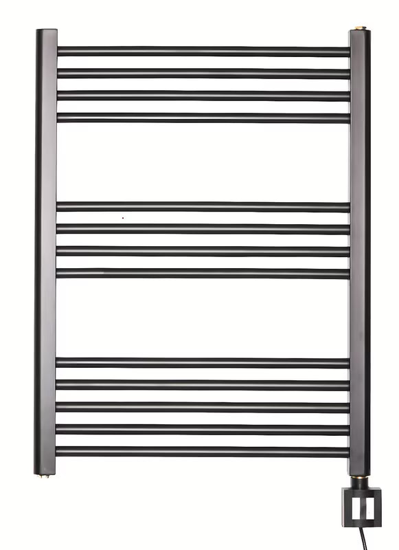 Elektryczny grzejnik łazienkowy Thermal Trend KD Economy 80x60 cm w kolorze czarny mat z termostatem KTX 4