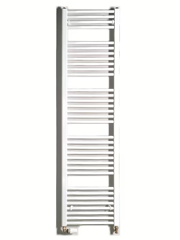 Biały kombinowany rurowy grzejnik łazienkowy Thermal Trend KD 168x45 cm odpowiedni do łazienki i przedpokoju.