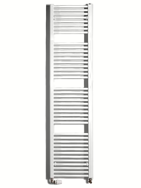 Biały kombinowany rurowy grzejnik łazienkowy Thermal Trend KD 45x185 cm do łazienki