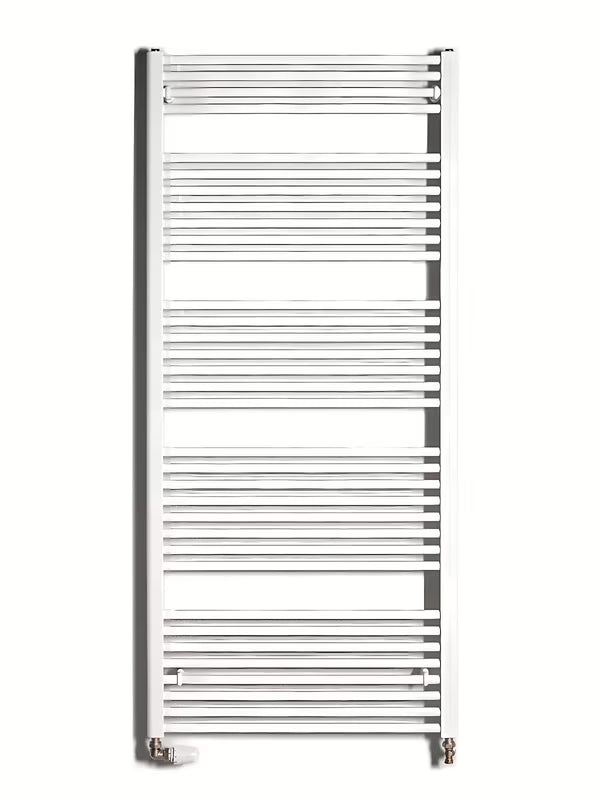 Biały kombinowany rurowy grzejnik łazienkowy Thermal Trend KD 168x75 cm pro łazienki