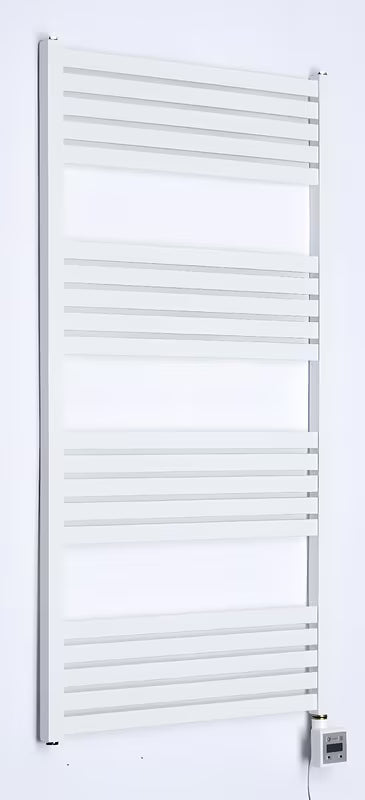 Biały elektryczny grzejnik łazienkowy Thermal Trend Kh Economy 60x120 cm z termostatem KTX i wyświetlaczem LCD