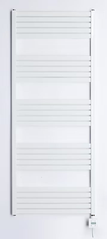 Biały elektryczny grzejnik łazienkowy Thermal Trend Kh Economy 150x60 cm z termostatem KTX 3 i wyświetlaczem LCD