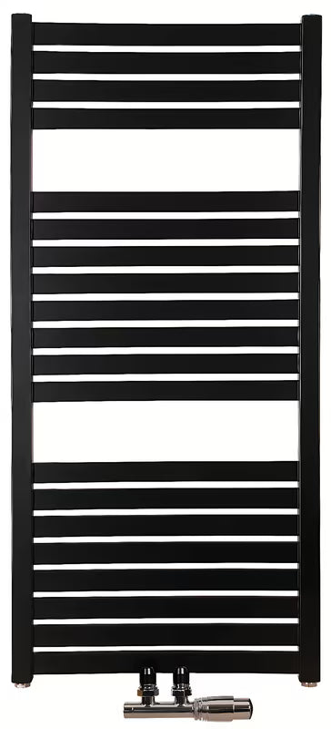 Kombinowany grzejnik łazienkowy Thermal Trend Kh 97x45 cm w wykończeniu czarny mat